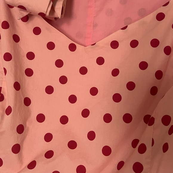 Eloquii Polka Dot Balloon Smocked Sleeve Midi Dress Size 20 EUC - Picture 6 of 11